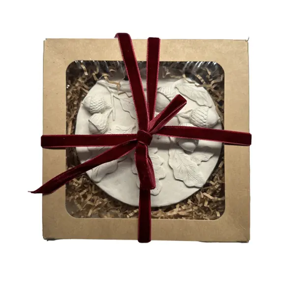 Подвес ЖЕЛУДЬ D12 см, гипс, белый