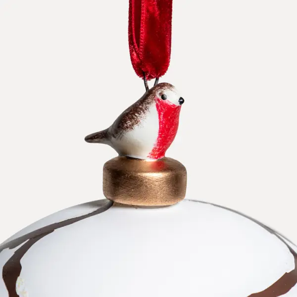 Шары в наборе D10 см, 3шт, стекло, белый