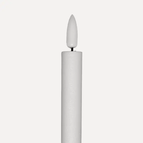 Набор светодиодных свечей на клипсе, 10 шт, 1,5х11,5 см, пластик, белый
