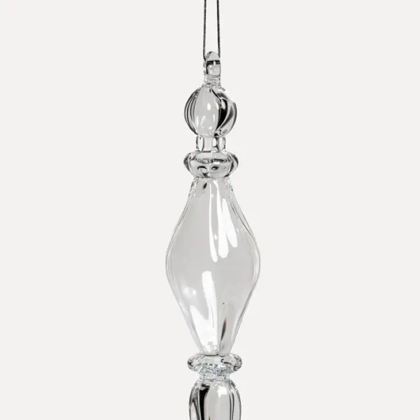 Подвес ручной работы 4x13 см, стекло, прозрачный