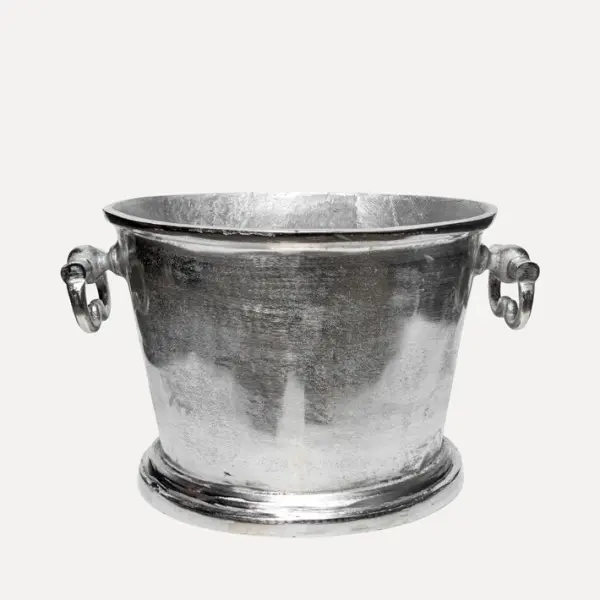 Ваза 37x25x24 см, металл, серебряный