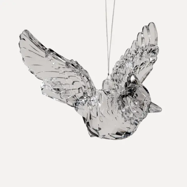 Подвес ПТИЦА 12х8 см, акрил, прозрачный