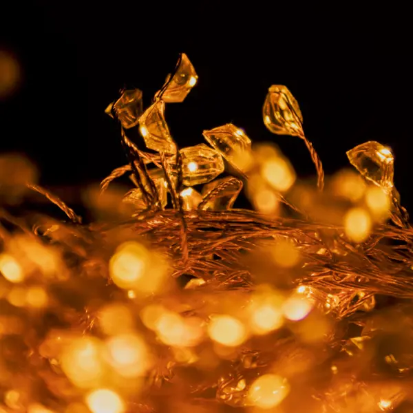 Гирлянда LED 240 см, 240 светодиодов, теплый белый свет, прозрачный кабель питания 3 м