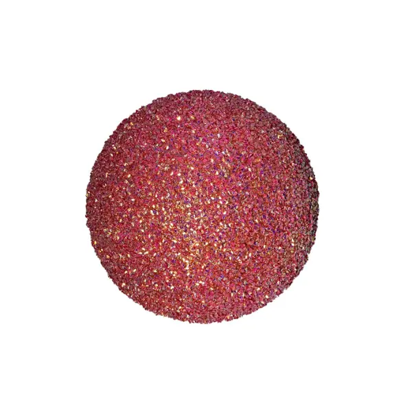 Шар с блёстками D20 см, пенопласт, фуксия, мультиколор