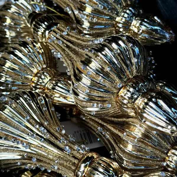 Подвес H17 см, стекло, золотой