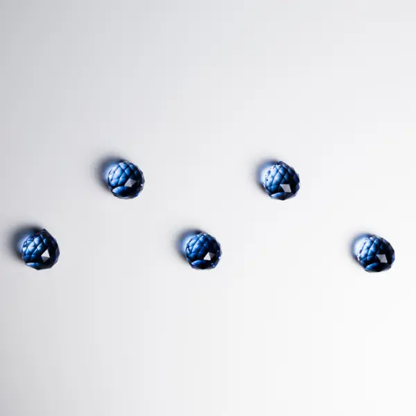 Хруст. шар, 5 шт, голубой