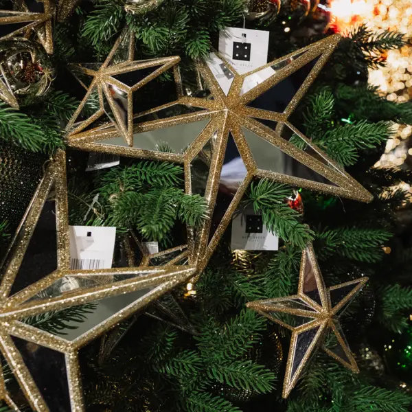 Подвес ЗВЕЗДА H27 см, пластик, золотой