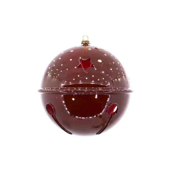Шар D15 см, пластик, бордовый