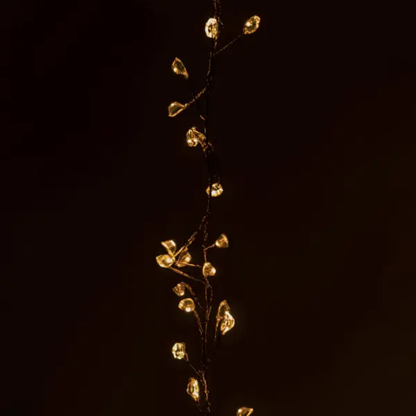 Гирлянда LED 240 см, 240 светодиодов, теплый белый свет, прозрачный кабель питания 3 м