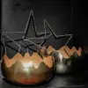 Набор из 2-х ваз 33x14, 28x12 см, металл, золотой