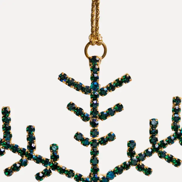 Подвес СНЕЖИНКА с кристаллами D10 см, стекло, металл, мультиколор