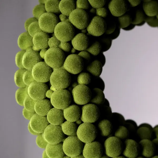 Венок D16 см, пенопласт, светло-зеленый