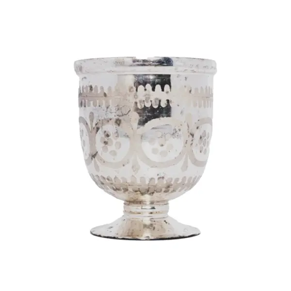 Ваза H16 см, стекло, золотой