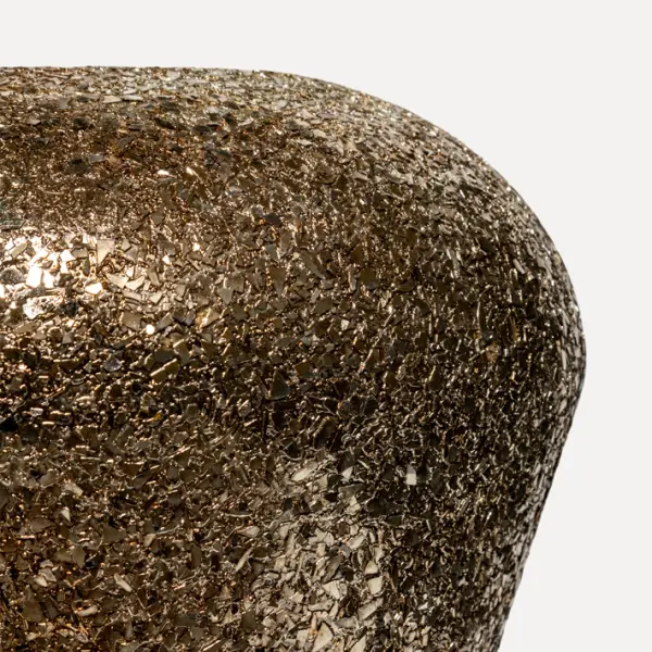 Кашпо с эффектом мозаики, 30x32 см, металл, золотой