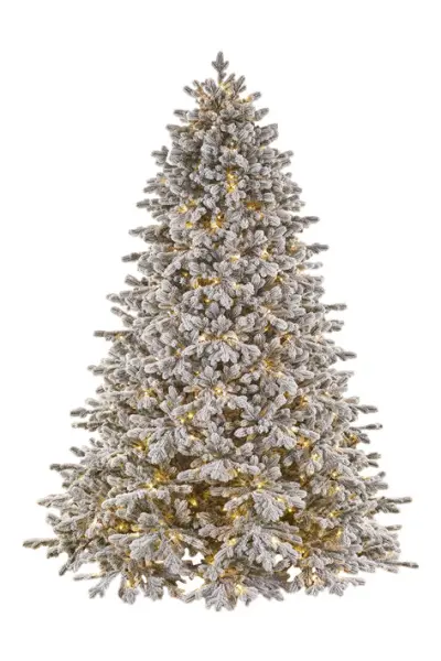 Ель заснеженная с лампочками ВИЗАНТИЙСКАЯ H240 см, пластик, металл, белый