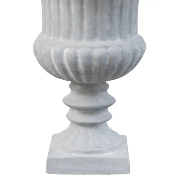 Кашпо в римском стиле 24х30 см, фибергласс, серый