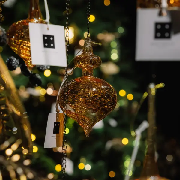 Подвес 8x13 см, стекло, светло-медный