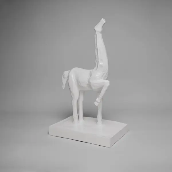 Фигура ЛОШАДЬ 32х20х54 см, полирезин, дерево, белый