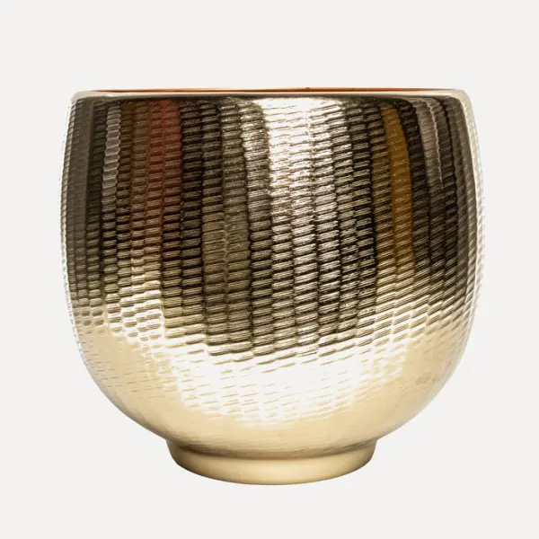 Кашпо 23x21 см, металл, золотой