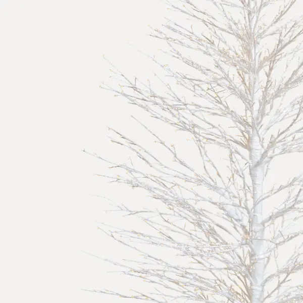 Дерево с мерцающим эффектом LED H210 см, пластик, металл, белый