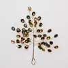 Подвес ВЕТКА L15 см из кристаллов, акрил, золотой, зеленый, коричневый