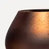 Ваза 29x26 см, стекло, металл, бронзовый