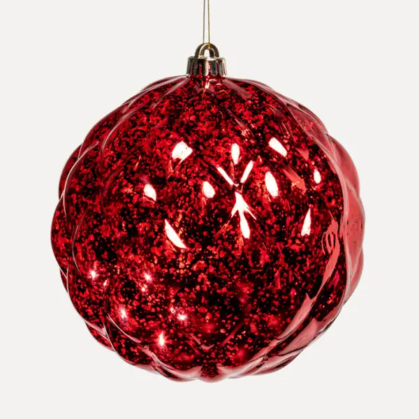 Шар LED D20 см, пластик, красный