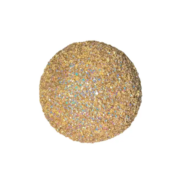 Шар с блёстками D12 см, пенопласт, шампань, мультиколор