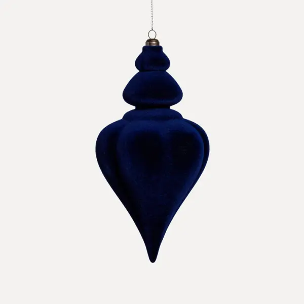 Подвес H24 см, пластик, флок, синий