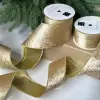 Бархатная лента, W6,3 см, L10 м, полиэстер, золотой