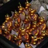 Подвес МЕДВЕДЬ 7x9 см, стекло, рыжий