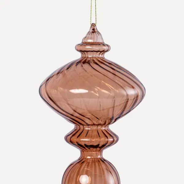 Подвес 10x30 см, стекло, прозрачный, коньячный