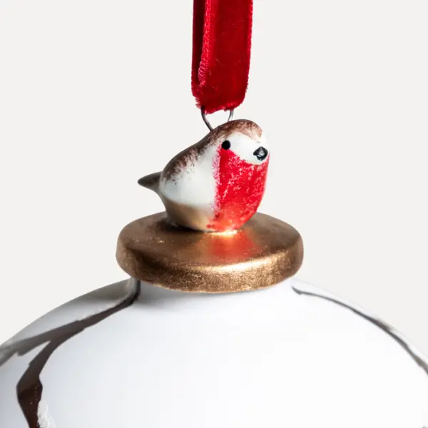 Шары в наборе D12 см, 2шт, стекло, белый