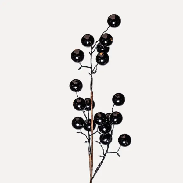 Ветвь ягодная H101 см, пластик, черный