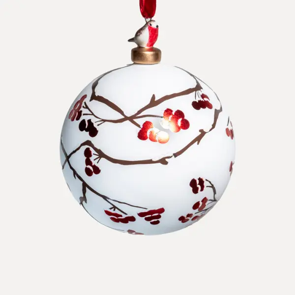 Шары в наборе D10 см, 3шт, стекло, белый