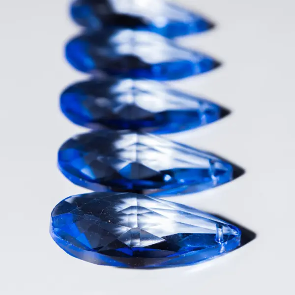 Хруст. капля, 5 шт, голубой