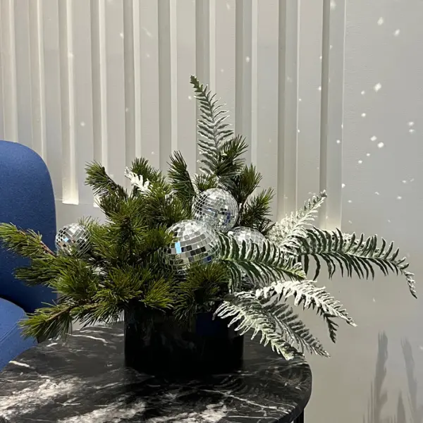 Шары в наборе ДИСКО, D8 см, 4 шт, зеркальный, пенопласт, серебряный