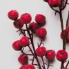 Ветвь ягодная ЯБЛОКО H73 см, пластик, красный