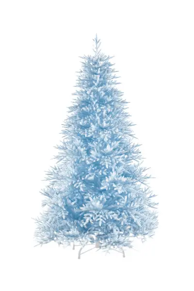 Ель искусственная литая Н210 см, пластик, металл, голубой