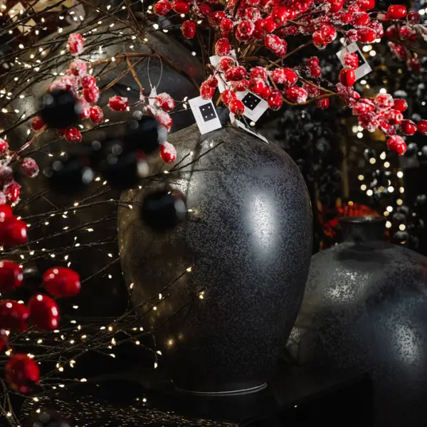 Ваза 18х25 см, фарфор, черный