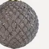 Шар D8 см, стекло, серый
