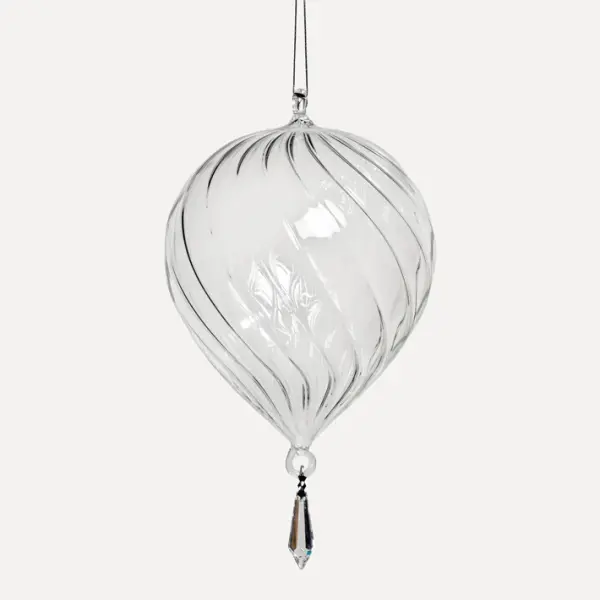 Подвес ручной работы 13x18 см, стекло, прозрачный