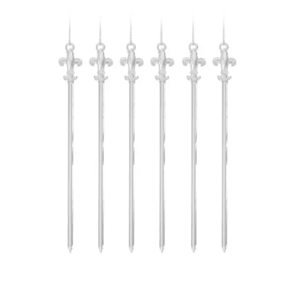 Подвесы в наборе СОСУЛЬКИ Н12 см, 6 шт, стекло, прозрачный
