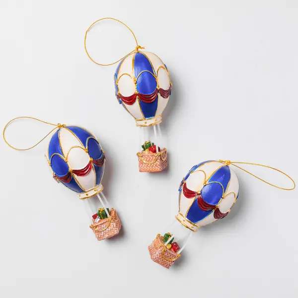 Подвес ВОЗДУШНЫЙ ШАР 7x13 см, полирезин, синий