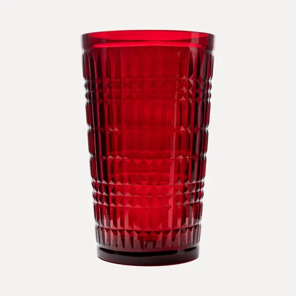 Ваза 20x33 см, стекло, красный