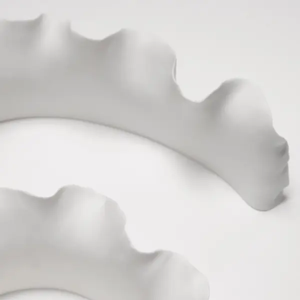 Арт-объект 37x10x35 см, керамика, белый