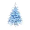 Ель настольная Н90 см, пластик, голубой