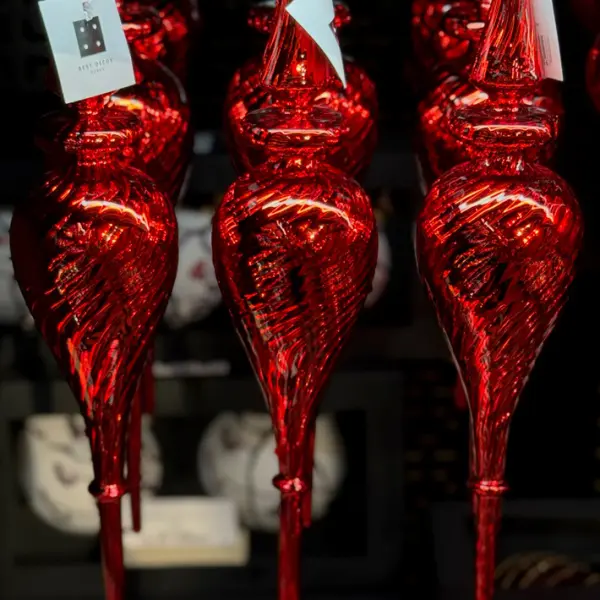 Подвес H40 см, стекло, красный