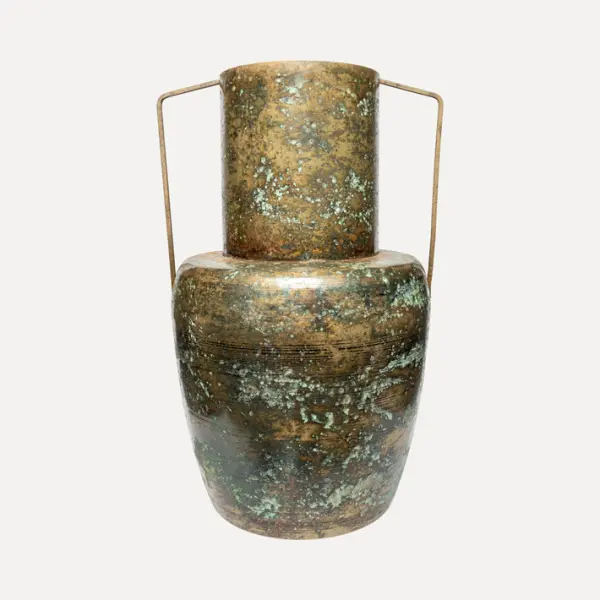 Ваза 36x33x51 см, металл, зеленый