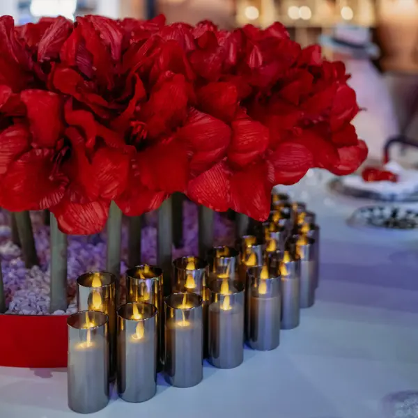 Светодиодная свеча 4,8х10 см, пластик, стекло, парафин, дымчатый